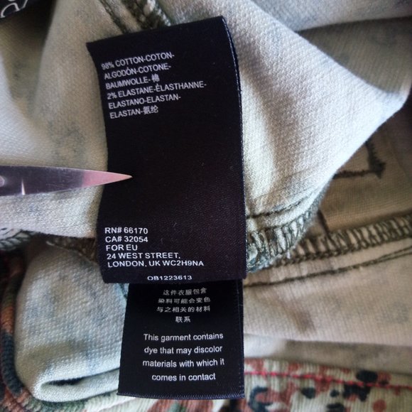 Anthropologie Pilcro High Rise Corduroy Camo Print Size 29 - Picture 9 of 9